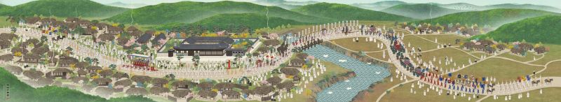 ▲ 미디어아트 이순신 반차도 원화 ‘여혼종정도(旅魂終靜圖)’.ⓒ아산시