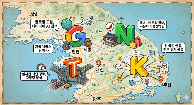 강력해진 구글맵이 온다 ... 긴장하는 토종 지도플랫폼3사, 대응전략 '고... - 뉴스 썸네일 이미지