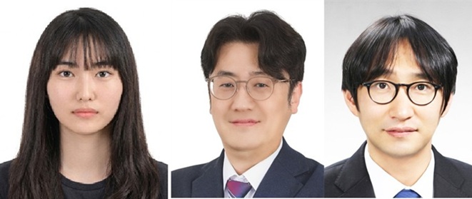 ▲ 연구진. 왼쪽부터 한양대 ERICA 임은빈 석사과정생(제1저자), 한양대 ERICA 조국영 교수, 공주대 윤수근 교수(이상 교신저자).ⓒ한양대