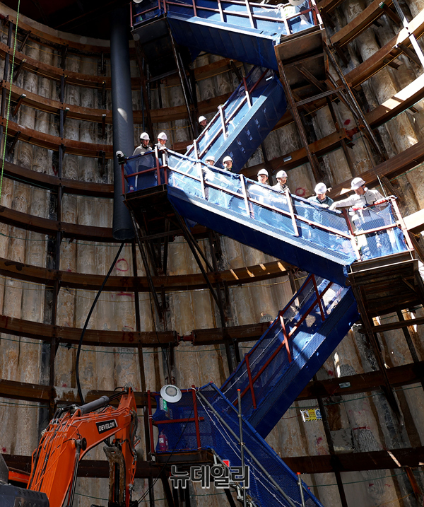▲ 광화문 대심도 빗물배수터널 공사 현장 ⓒ정상윤 기자