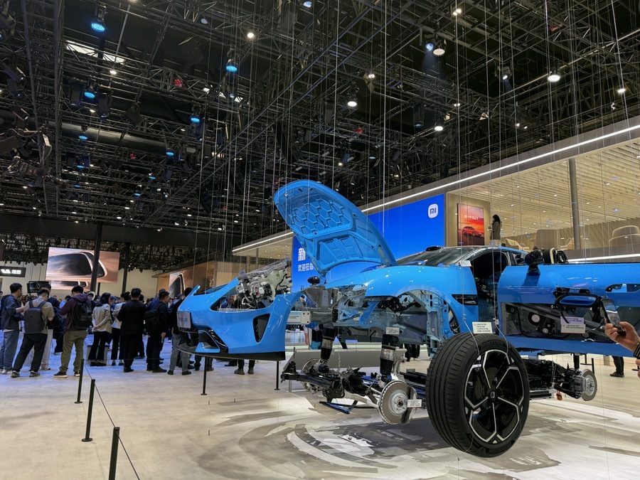 ▲ 샤오미가 전기차 플랫폼과 차량 스택 내부를 공개했다.ⓒ김서연 기자