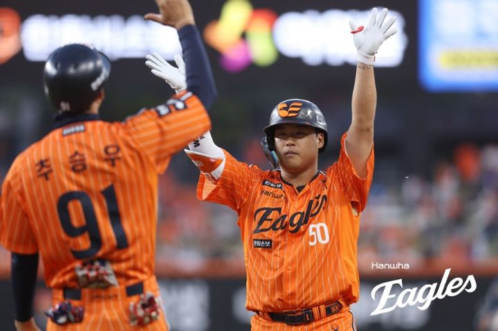 ▲ 강백호가 맹활약한 한화가 NC를 잡고 홈경기 10연패에서 탈출했다.ⓒ한화 이글스 제공