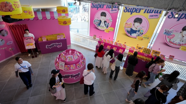 ▲ 19일 일본 도쿄 하라주쿠 하라카도에서 열린 '동원참치' 팝업스토어 현장ⓒ동원F&B