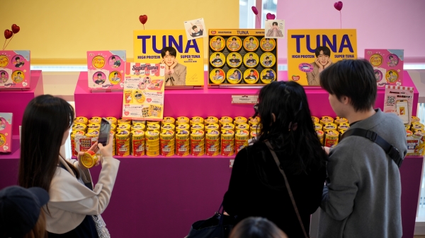 ▲ 19일 일본 도쿄 하라주쿠 하라카도에서 열린 '동원참치' 팝업스토어 현장ⓒ동원F&B