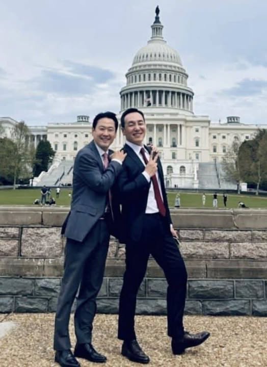 ▲ 김종혁 전 국민의힘 최고위원은 지난 15일 자신의 페이스북에 장동혁 국민의힘 대표와 김민수 최고위원의 방미 사진을 게시하며 