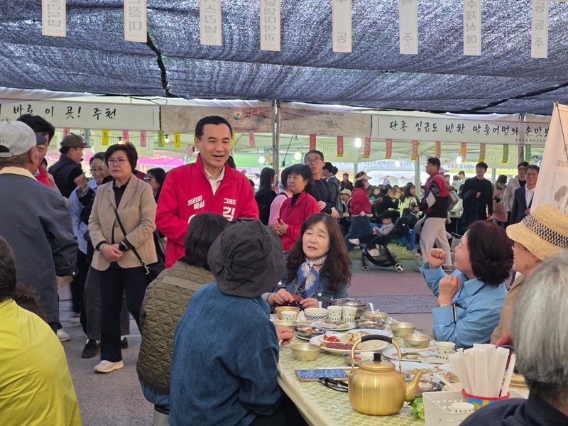 ▲ 김진태 강원특별자치도지사 후보가 지난 주말 영월을 찾아 주민들과의 밀착 소통에 나섰다. ⓒ김진태 후보 캠프