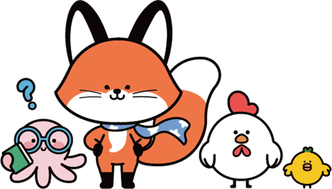 ▲ 강원특별자치도교육청 캐릭터 '여우리와 친구들. ⓒ강원특별자치도교육청