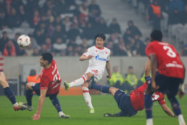 ▲ 설영우가 쐐기골을 터뜨린 즈베즈다가 리그 9연패 위업을 달성했다.ⓒ뉴시스 제공