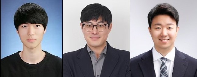▲ 왼쪽부터 한양대 ERICA 박우민 박사(제1저자), 한양대 ERICA 장광석 교수, KIST 김정원 박사.ⓒ한양대