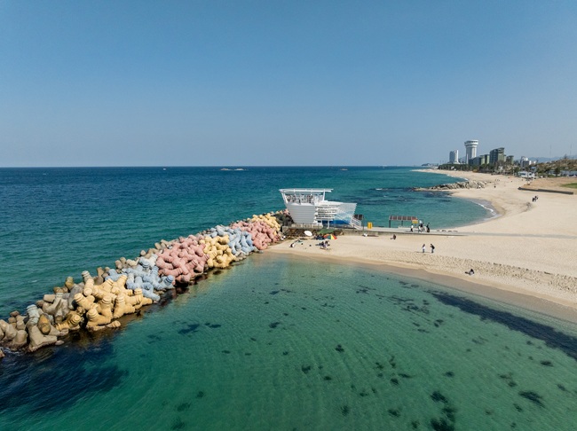 ▲ 지난해 사근진 해변 멀티플 광장 모습. ⓒ강릉시