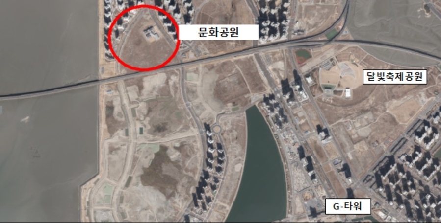 ▲ 송도국제도시 6·8공구 문화공원 부지 위치도 ⓒ인천경제청 제공