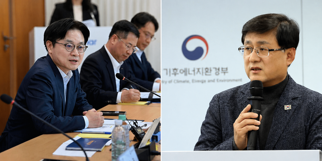 ▲ 김정관 산업통상부 장관(왼쪽)과 김성환 기후에너지환경부 장관. ⓒ뉴시스