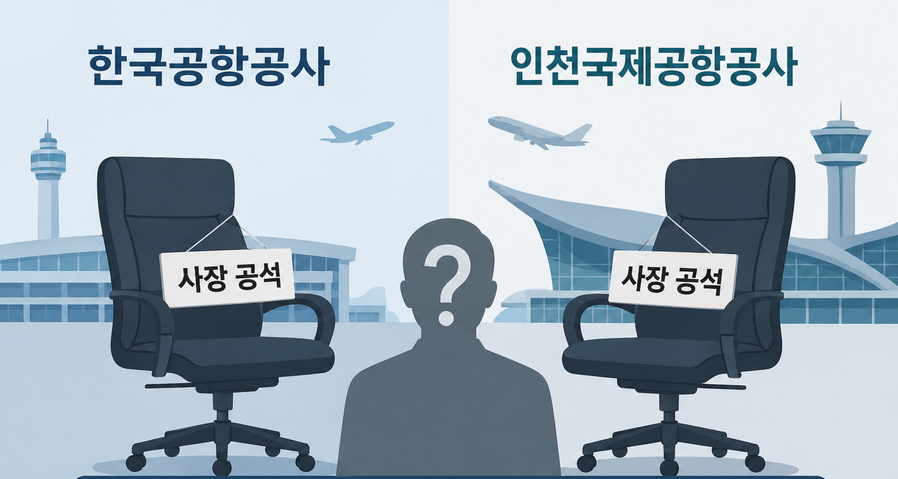 ▲ 양대 공항공사 사장 공석 이미지 ⓒ챗GPT