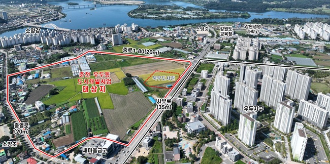 ▲ 북부공공도서관 위치도. ⓒ춘천시