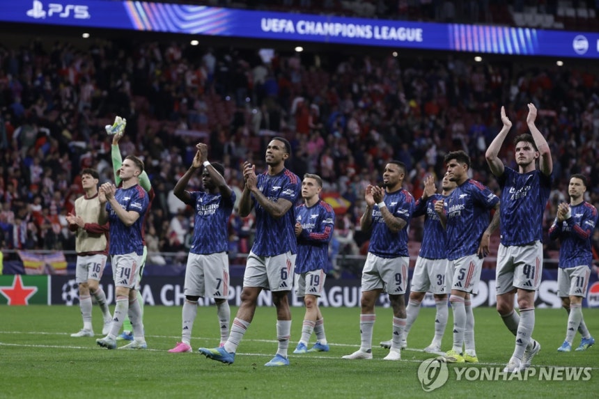 ▲ 아스널과 ATM이 UCL 4강 1차전에서 1-1로 비겼다.ⓒ연합뉴스 제공