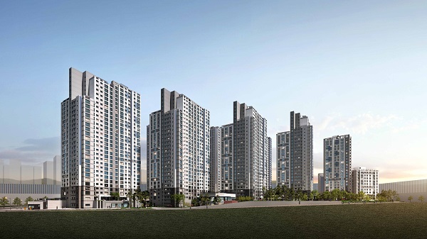 ▲ 청주지북지구 B1블록 공공분양아파트 투시도.ⓒLH충북지역본부 제공