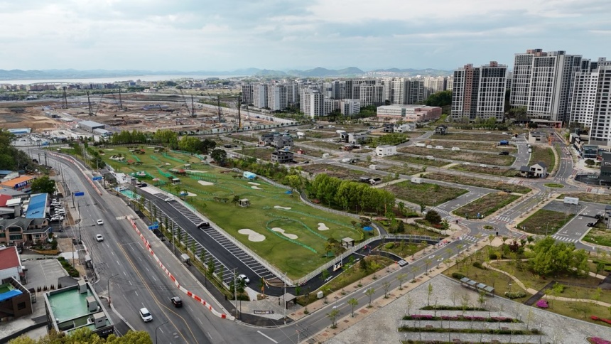 ▲ 파주시는 심학산파크골프장 주차장을 110면으로 확장하고 2일 개장한다 ⓒ파주시 제공