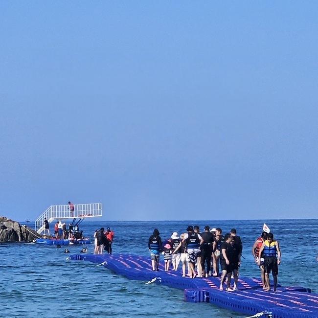 ▲ 경포해수욕장 오리바위 다이빙대 모습. ⓒ강릉시