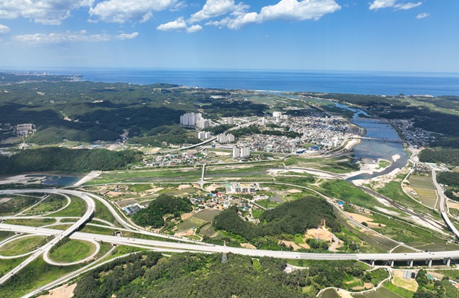 ▲ 양양읍 전경. ⓒ양양군