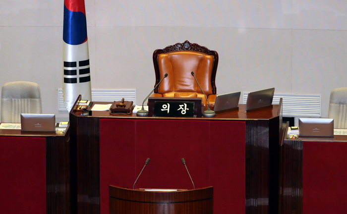 ▲ 국회의장석. ⓒ뉴시스