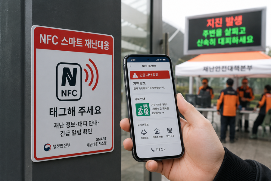 ▲ 김포시가 NFC 기반 원터치 위치 확인 체계를 구축해 스마트 재난 대응 기반을 강화했다. ⓒ김포시 제공
