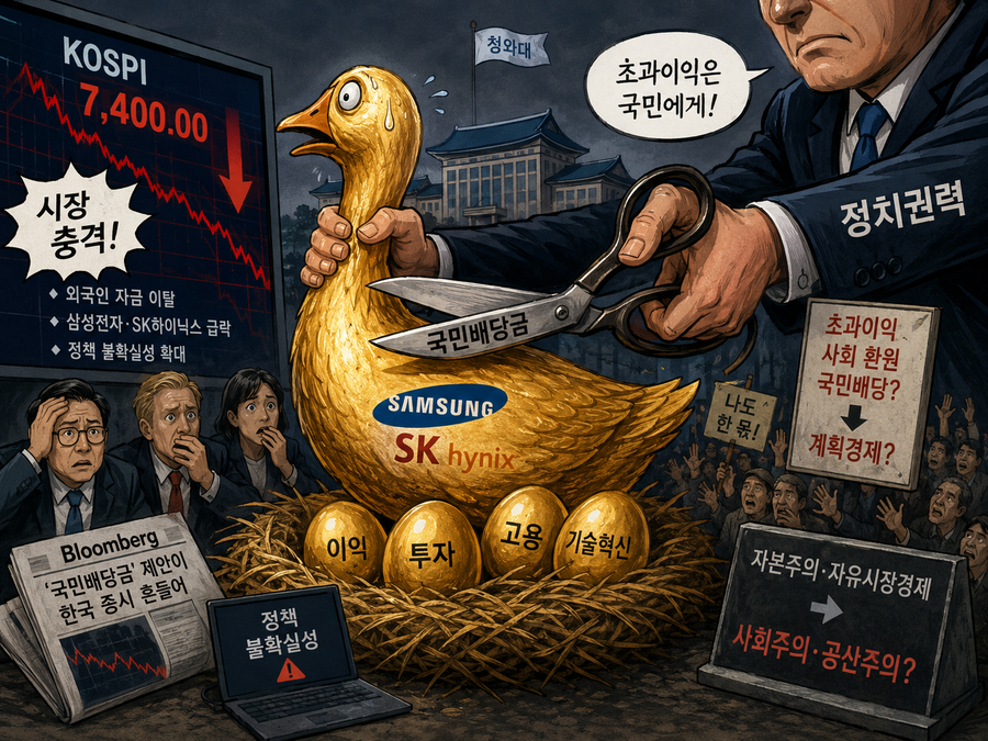 ▲ 김용범 대통령 정책실장의 발언이 주식시장에 폭탄을 던졌다. 사회주의 계획경제로 간다는 신호를 발신했기 때문이다. ⓒ 챗GPT