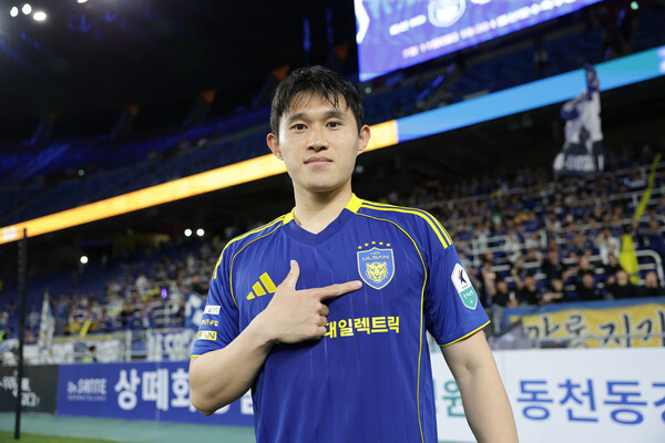 ▲ 울산 이동경이 2경기 연속골을 넣으며 존재감을 과시했다.ⓒ한국프로축구연맹 제공