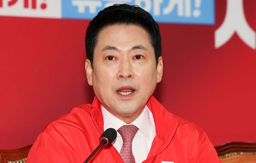 ▲ 장동혁 국민의힘 대표가 15일 국회에서 열린 국민의힘 중앙선거대책위원회의에서 발언하고 있다. ⓒ뉴시스