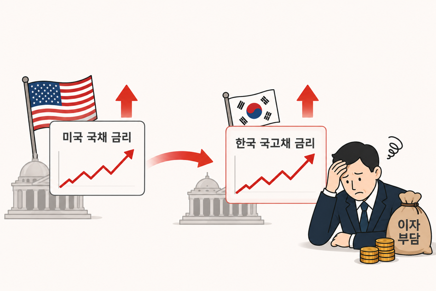 ▲ 미국발 국채 금리 급등 충격 ⓒ챗GPT