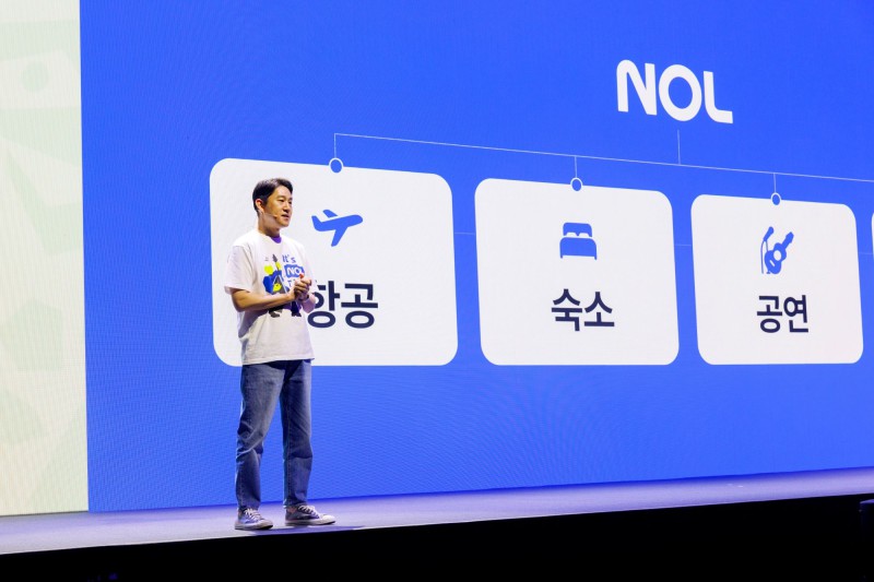 ▲ 19일 서울시 용산구 소재 블루스퀘어 우리 WON 뱅킹홀에서 열린 'NOL 페스티벌 미디어 데이'에서 이철웅 놀유니버스 대표가 축제에 대해 설명하고 있다.ⓒ놀유니버스