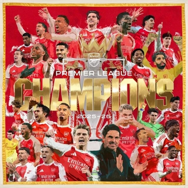 ▲ 아스널이 22년 만에 EPL 우승을 차지했다.ⓒ아스널 제공
