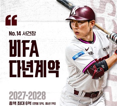 ▲ 서건창이 키움과 다년 계약을 체결했다.ⓒ키움 히어로즈 제공