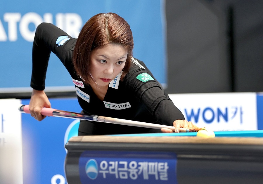 ▲ '당구 여제' 김가영이 압도적 기세로 LPBA 8강에 올라섰다.ⓒPBA 제공