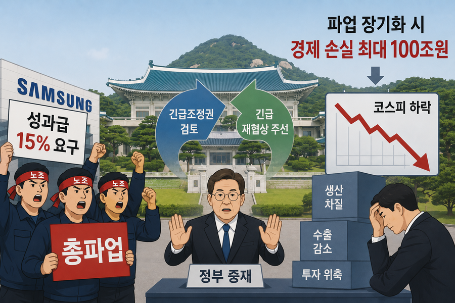 ▲ 삼성전자 노사 갈등에 정부 개입 ⓒ챗GPT