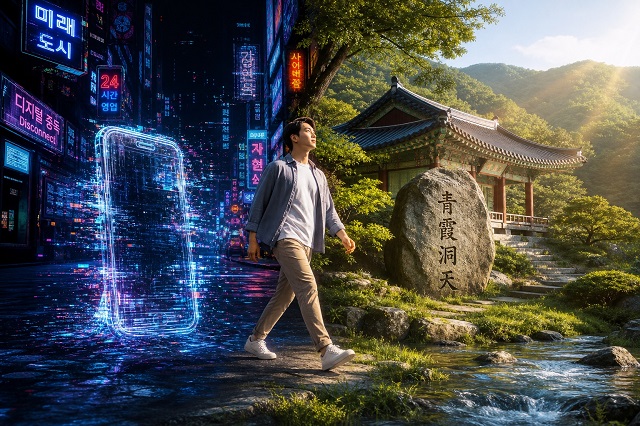 ▲ ‘경북 봉화로 떠나는 청년’(AI 디지털그랙픽).ⓒ봉화군
