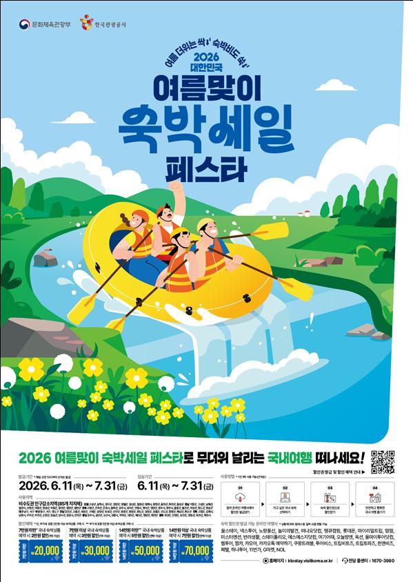 ▲ '2026 여름맞이 숙박세일 페스타' 포스터.ⓒ문체부