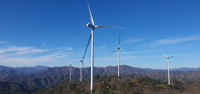 ▲ ‘오미산 풍력발전단지’ 전경.ⓒ봉화군