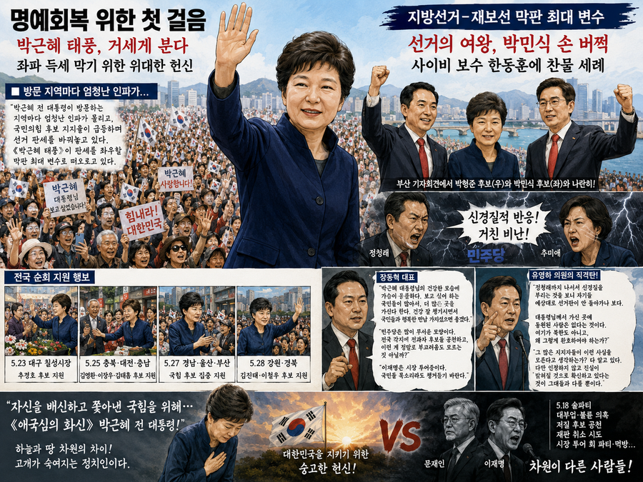 박근혜 태풍, 거세게 분다 … 좌파 득세 막기 위한 위대한 헌신