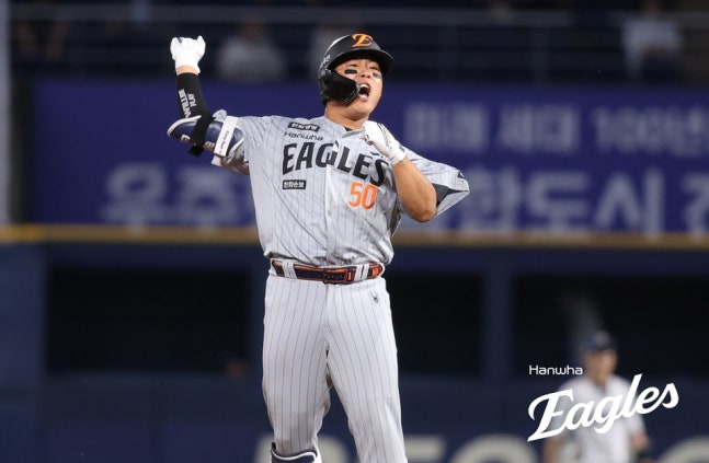▲ 강백호를 앞세운 한화가 7회 이후 무려 16득점을 수확했다.ⓒ한화 이글스 제공