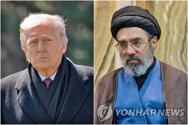 ▲ 도널드 트럼프 미국 대통령과 모즈타바 하메네이 이란 최고지도자. 출처=UPI·로이터ⓒ연합뉴스