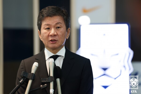 ▲ 정몽규 대한축구협회장이 북중미 월드컵이 끝난 후 사퇴하겠다고 밝혔다.ⓒ대한축구협회 제공