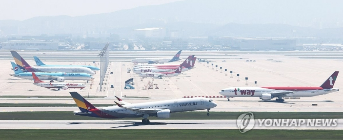 ▲ 5월31일 인천국제공항 전망대에서 바라본 계류장 모습. ⓒ연합뉴스