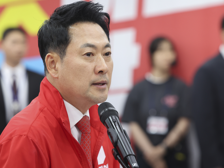 ▲ 장동혁 국민의힘 대표가 3일 오후 서울 여의도 중앙당사에서 '투표용지 부족' 관련 브리핑을 하고 있다. (공동취재) ⓒ뉴시스