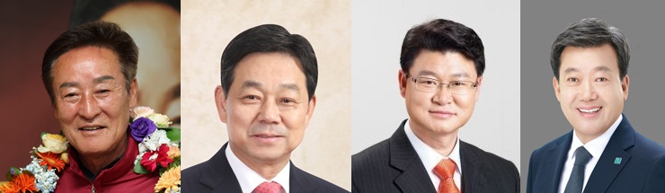▲ 왼쪽부터 박권현, 전화식, 황이주, 남한권 당선인 순.ⓒ각 당선인측