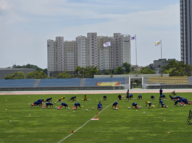 ▲ 축구 전지훈련 모습. ⓒ양양군