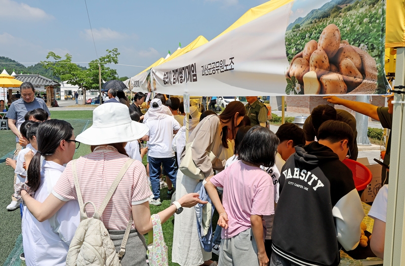 ▲ 충북 괴산군 감물면 감물감자축제 현장. ⓒ괴산군