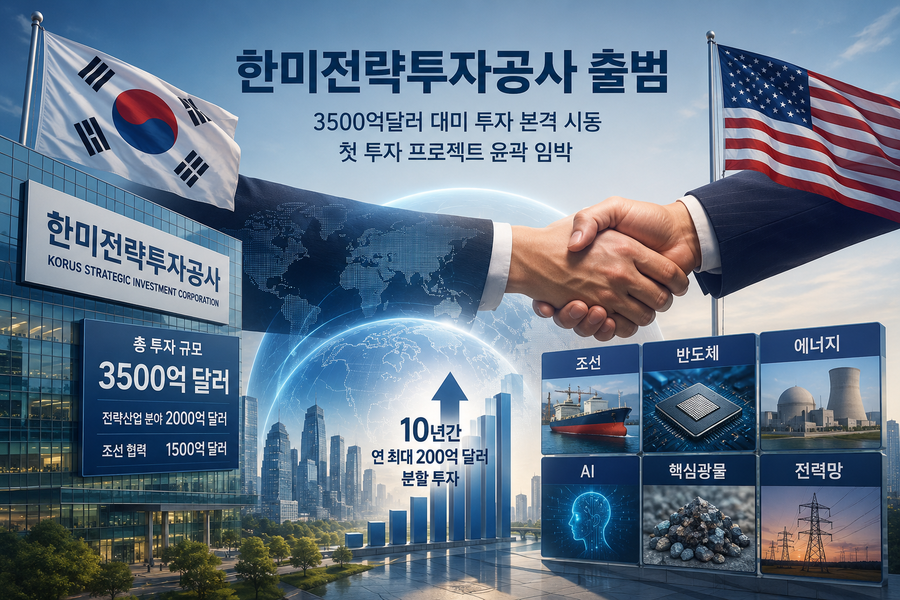 ▲ 한미 간 3500억달러 대미투자 업무를 총괄할 한미전략투자공사 관련 AI이미지. ⓒ챗GPT