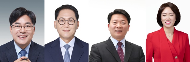 ▲ (왼쪽부터)경기도의회 더불어민주당 대표의원 선거에 나선 최만식·안광률 의원과 국민의힘 대표의원 선거에 나선 방성환·이혜원 의원. ⓒ각 의원 제공