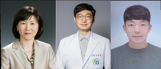 ▲ 왼쪽부터 구용숙 교수, 서의종 교수, 박대진 박사과정 수료생.ⓒ충북대 제공