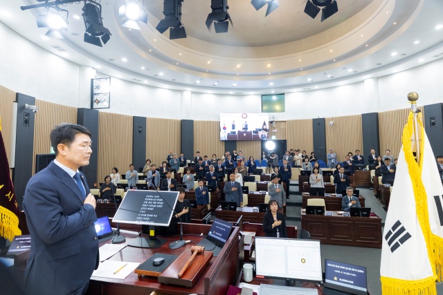 ▲ 제9대 의회 마지막 임시회 개회ⓒ화성시의회 제공
